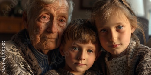 grandparents with grandchildren Generative AI © Roman