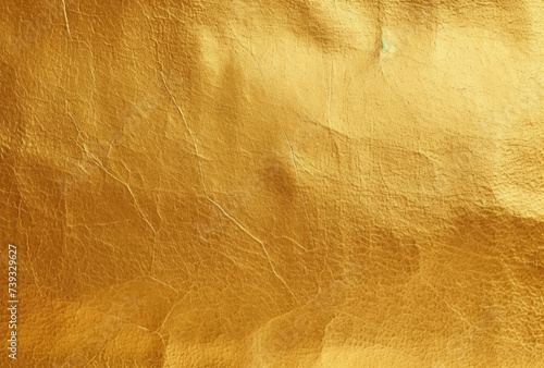 Close Up of Gold Colored Leather Texture photo