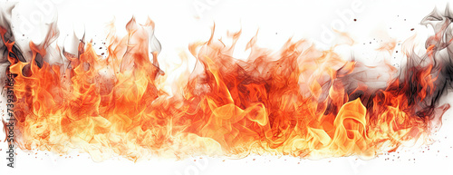 White Background With Red and Yellow Flames