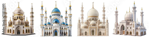 Mosque Ramadan Hyperrealistic Highly Detailed Isolated On Transparent Background Png File