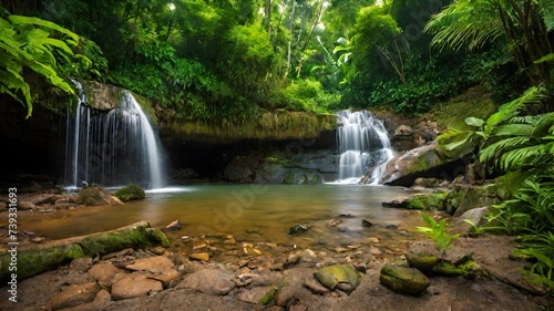 waterfall background very cool 