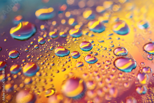 Vibrant Water Droplets  Close-Up Shot on Beer Bottle