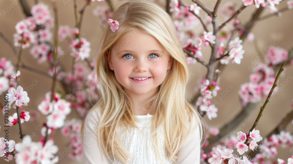 portrait of a girl with flowers