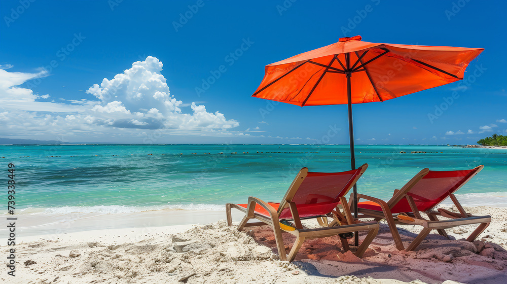Sun-Kissed Serenity: Tropical Beach Escape. Generative AI