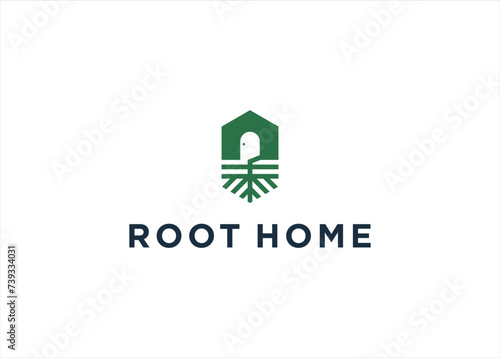 Nature Root Tree Home Real Estate logo design inspiration