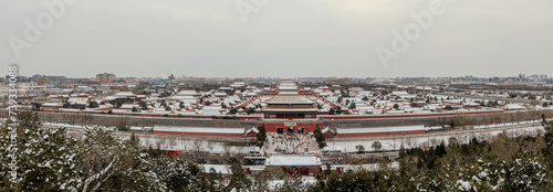 Forbidden City. Jingshan park Beijing, China. photo