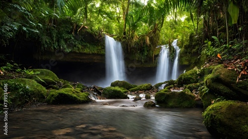 waterfall background very cool 