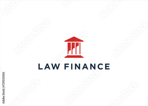 Law Firm Finance logo design vector illustration