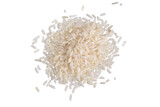 rice on white isolated background