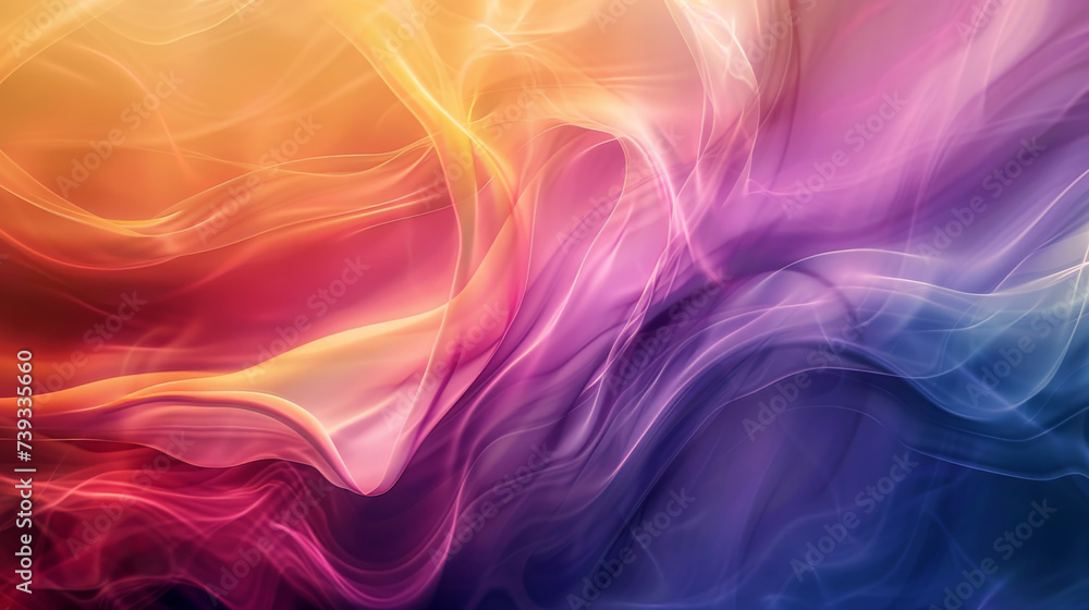 Obraz premium flowing colors, digital art, smooth gradient wave pattern
