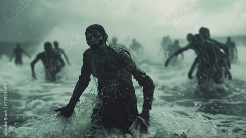 In a world unseen zombies blend with the wave of a storm their approach as sudden and fierce as lightning