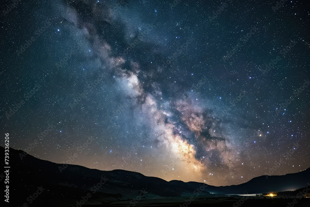 Starry Night: A Breathtaking View of the Milky Way Galaxy.