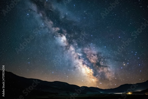 Starry Night  A Breathtaking View of the Milky Way Galaxy.