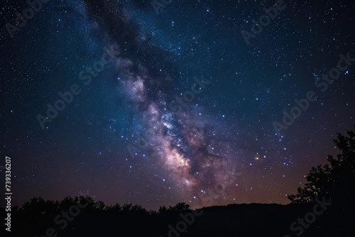 Starry Night  A Breathtaking View of the Milky Way Galaxy.