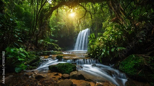 waterfall background very cool 