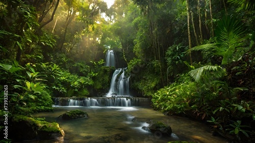 waterfall background very cool 