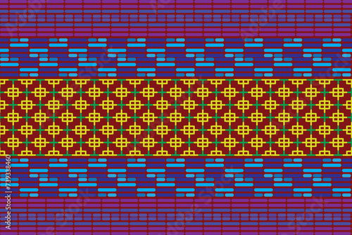 illustration pattern of the line color on deep red background.
