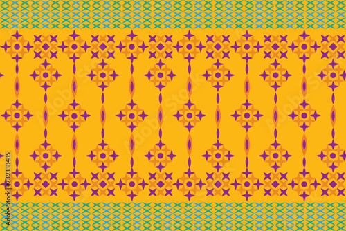 illustration pattern of the crass color on yellow background.
