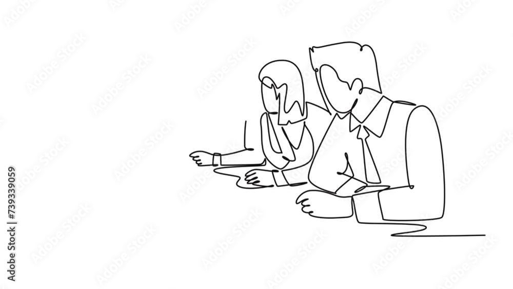 Self drawing animation of one single line draw Workshop concept. Full length animation illustration. Self drawing animation of one single line draw Workshop concept. Full length animation illustration.