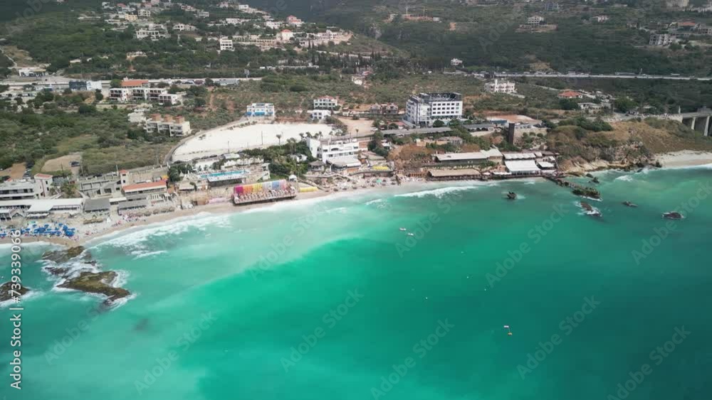Aerial and drone view of Amchit coast in North Lebanon Aerial and drone view of Amchit coast in North Lebanon