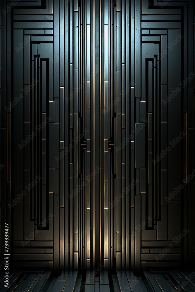 Futuristic Sci-Fi Dark Metal Corridor Futuristic Sci-Fi Dark Metal Corridor