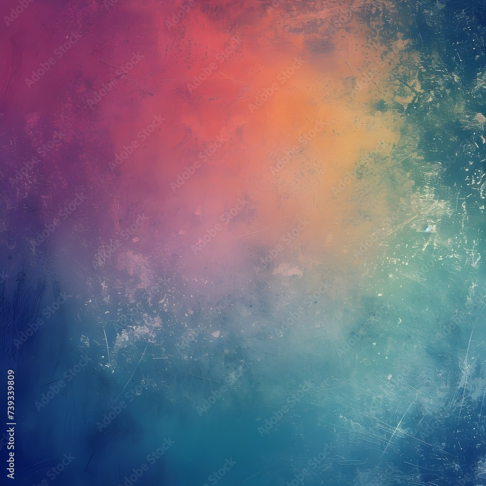 Color Gradient Abstract Background with Noise Effect, Hand Edited Generative AI