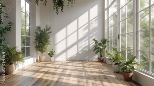 Indoor plants in a sunlit room