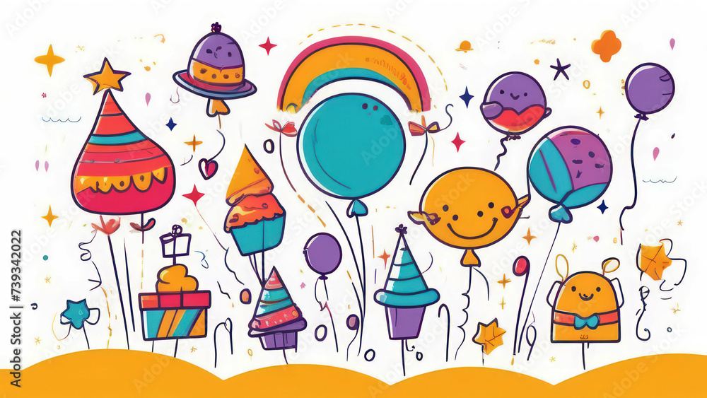 Greeting card on a space theme Greeting card on a space theme