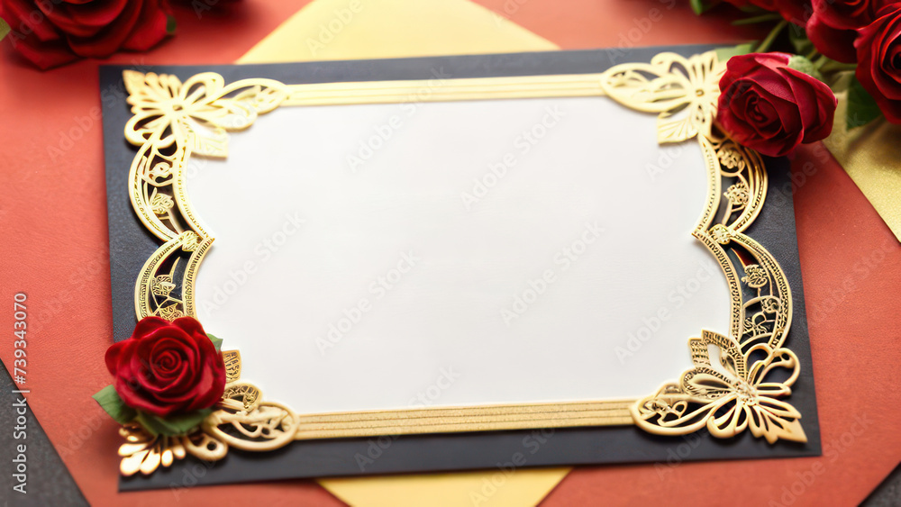 Greeting card with space for text in the center Greeting card with space for text in the center
