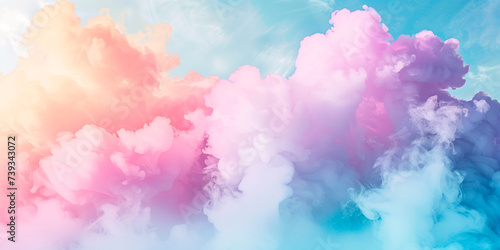 pastel colored clouds light background