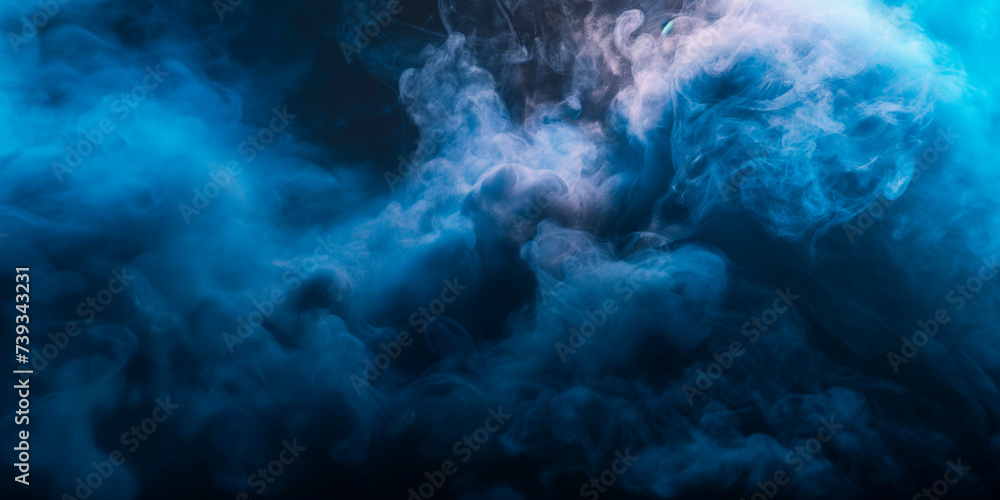 blue smoke over dark background