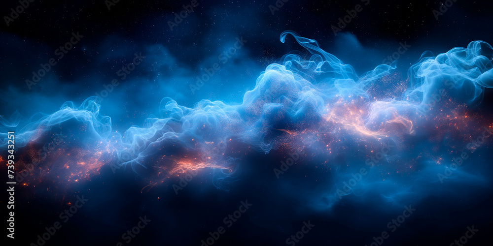 blue smoke over dark background blue smoke over dark background