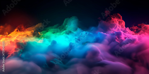 rainbow colored smoke background