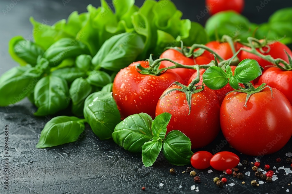 tomatoes and basil tomatoes and basil