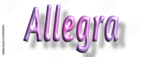 Allegra - pink color - female name - ideal for websites, emails, presentations, greetings, banners, cards, books, t-shirt, sweatshirt, prints, cricut, silhouette,		

