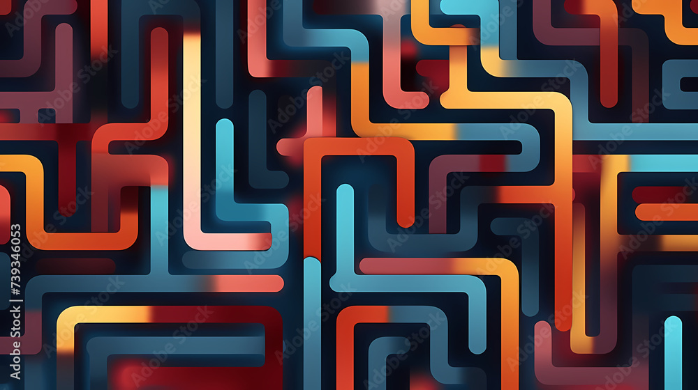 Abstract futuristic background, digital technology electronic maze background
