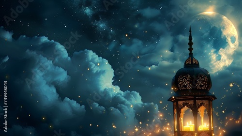 Fantasy style lantern for islamic ramadan celebration