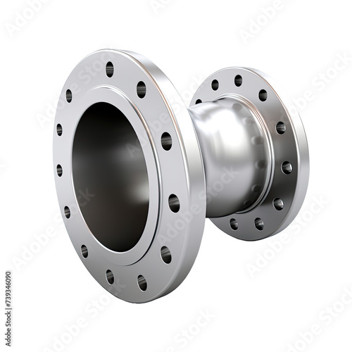 Durable Flanged Pipe Reducer Isolated on transparent Background