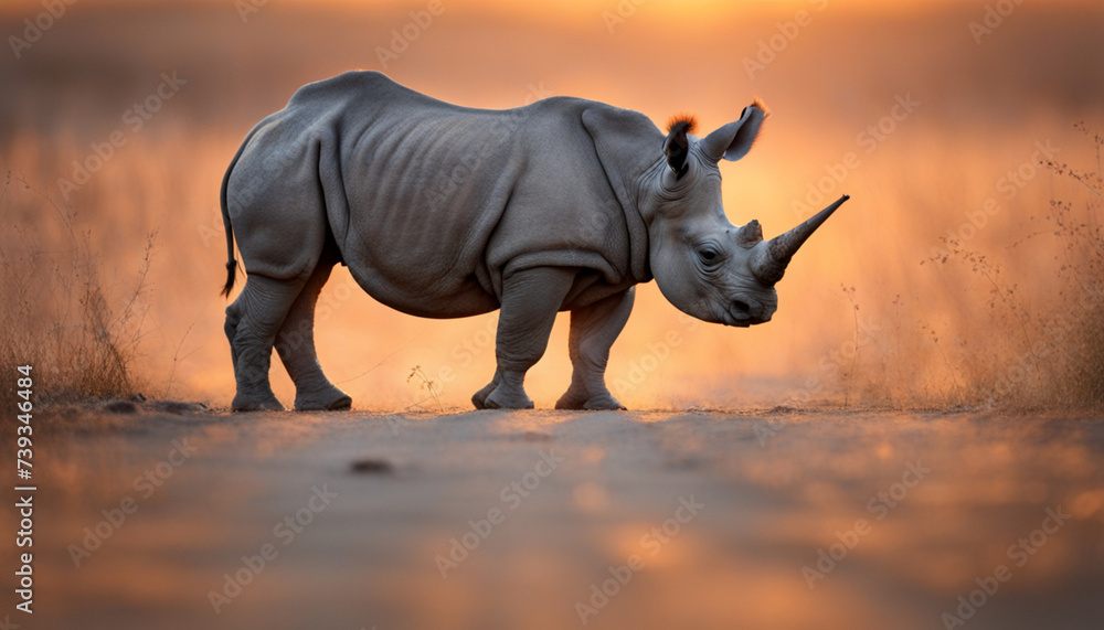 Fototapeta premium Photo of rhinoceros, wild photography