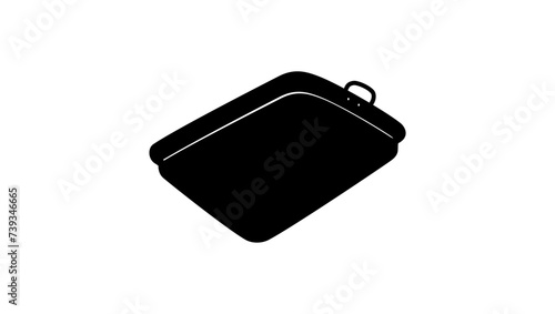 Full Oven Size Roasting Tin,  black isolated silhouette 