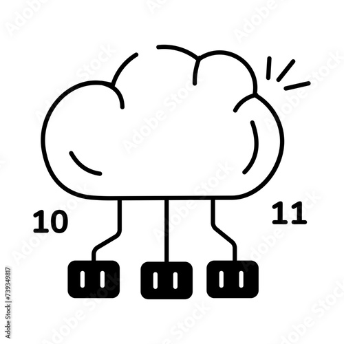  Network Technology Linear Icon