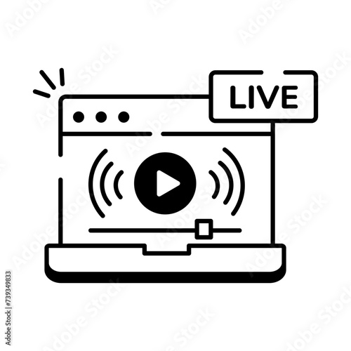  Network Technology Linear Icon