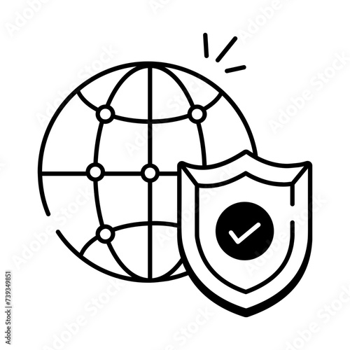 Data Networking Linear Icon