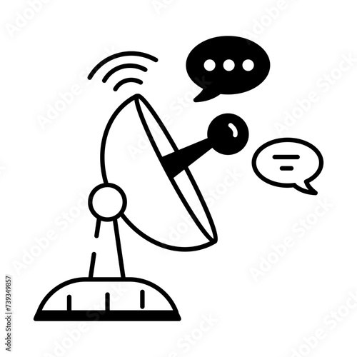 Data Networking Linear Icon