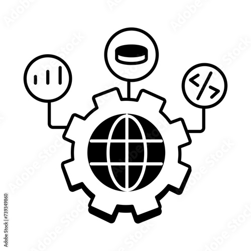  Network Technology Linear Icon