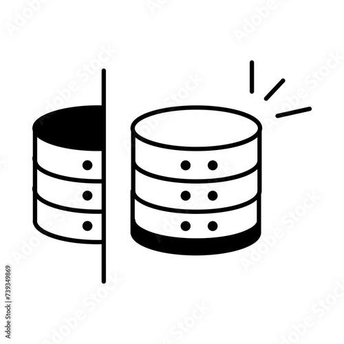 Data Networking Linear Icon