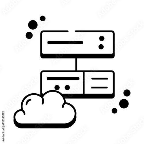 Data Networking Linear Icon