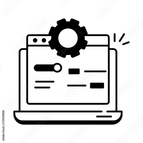 Data Networking Linear Icon
