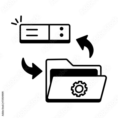 Data Networking Linear Icon