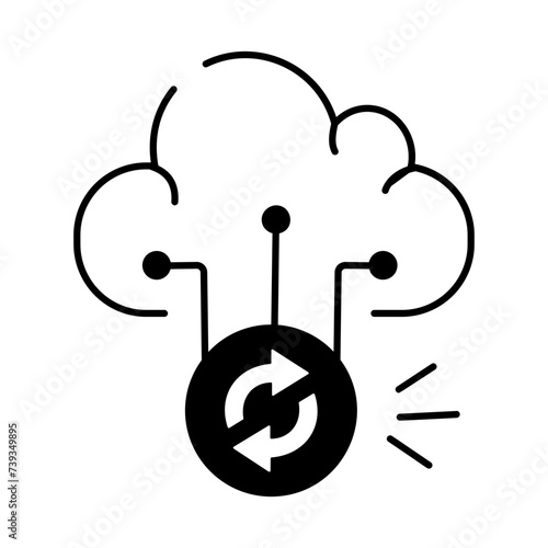 Data Networking Linear Icon
